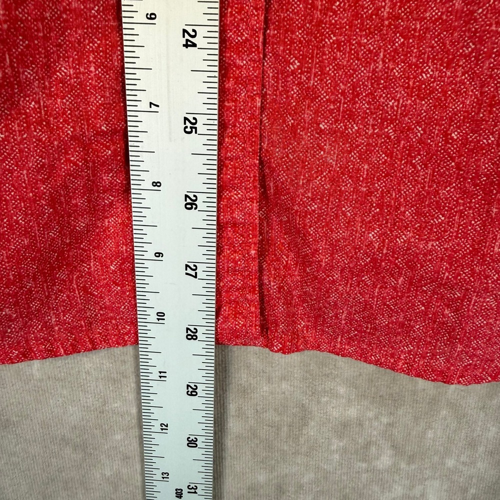 Lauren Jeans Co Ralph Lauren Button Down Women XL Red Cotton Long Sleeve Preppy - Picture 7 of 8